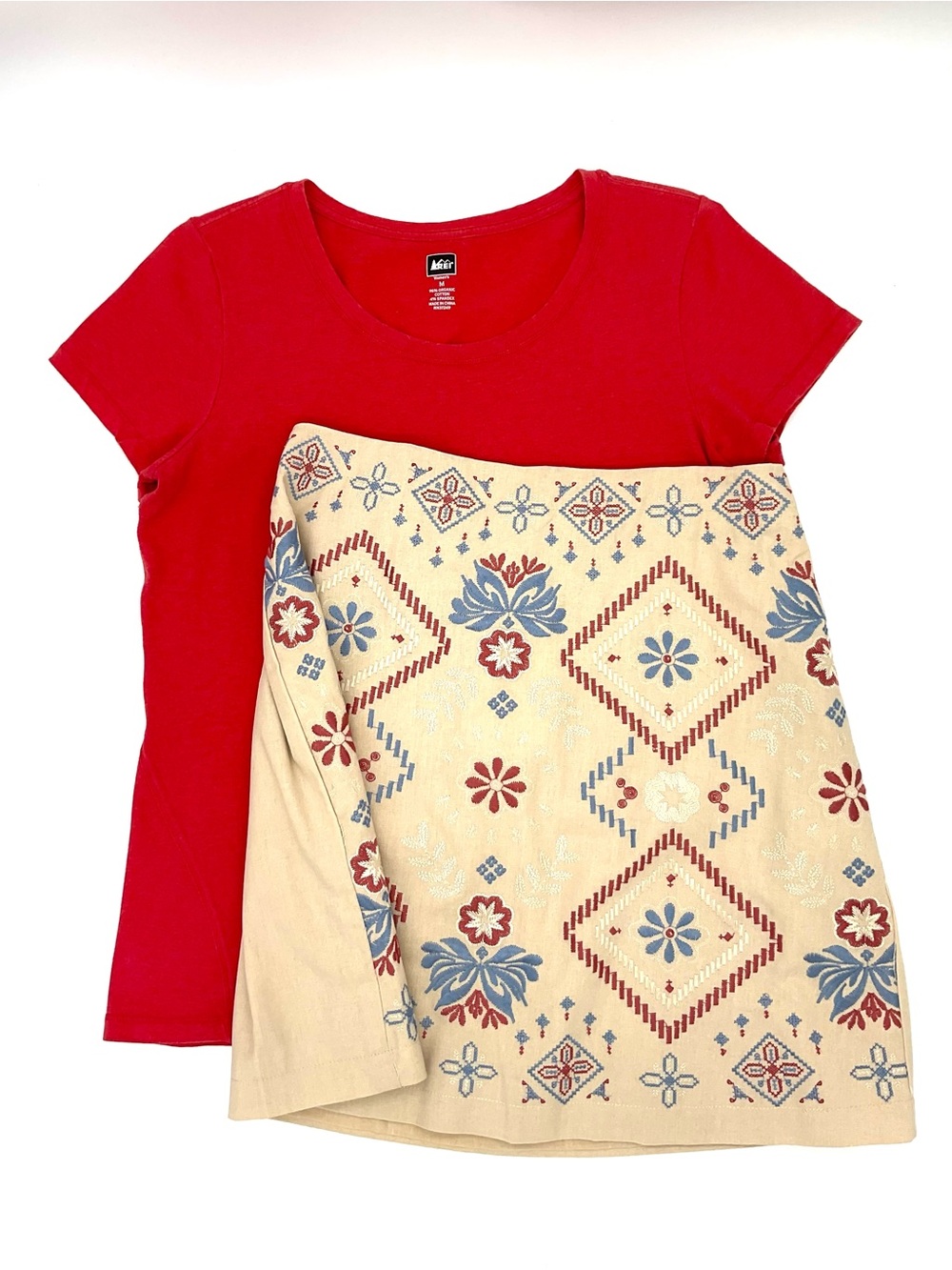 Bundle: NWT Hustle & Hive Pull-On Skirt and Preowned REI Tee